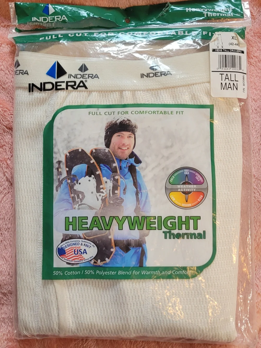 Indera Heavyweight Thermal Long Johns – White (Tall)